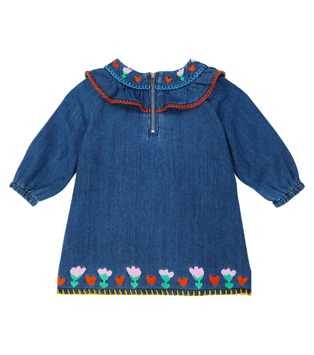 Baby embroidered denim dress | Stella McCartney Kids
