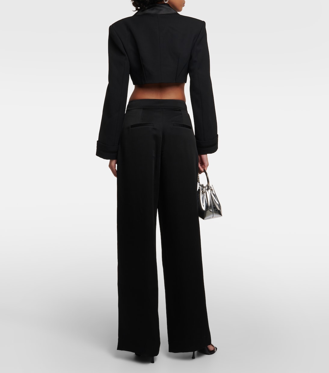Blazer raccourci Clare en laine mélangée | Simkhai