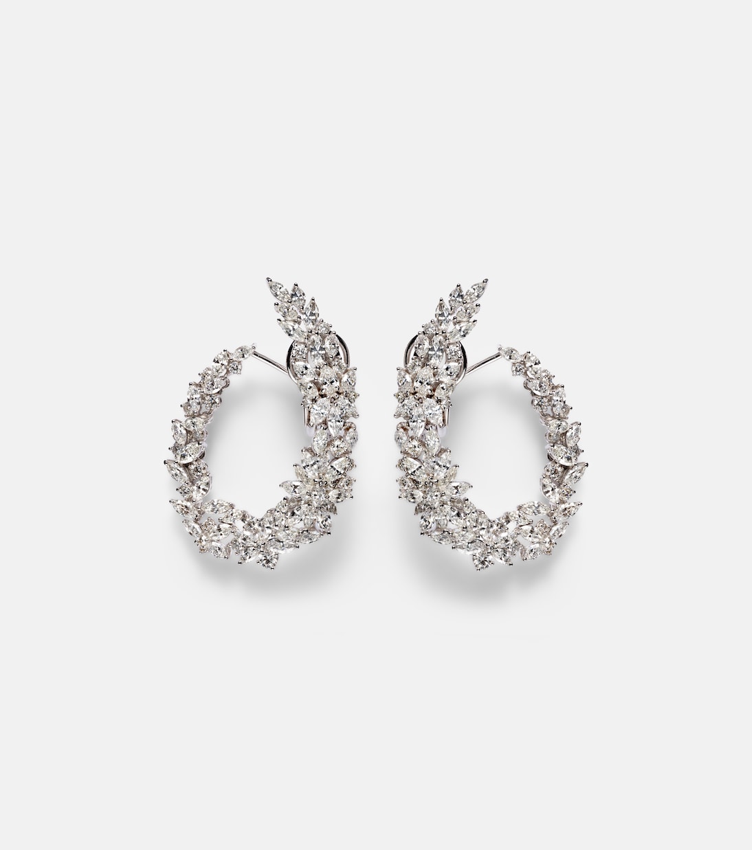 Orecchini Y-Couture in oro bianco 18kt con diamanti | Yeprem