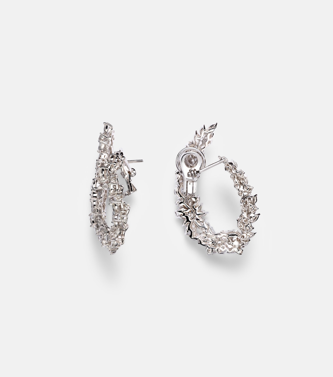 Orecchini Y-Couture in oro bianco 18kt con diamanti | Yeprem