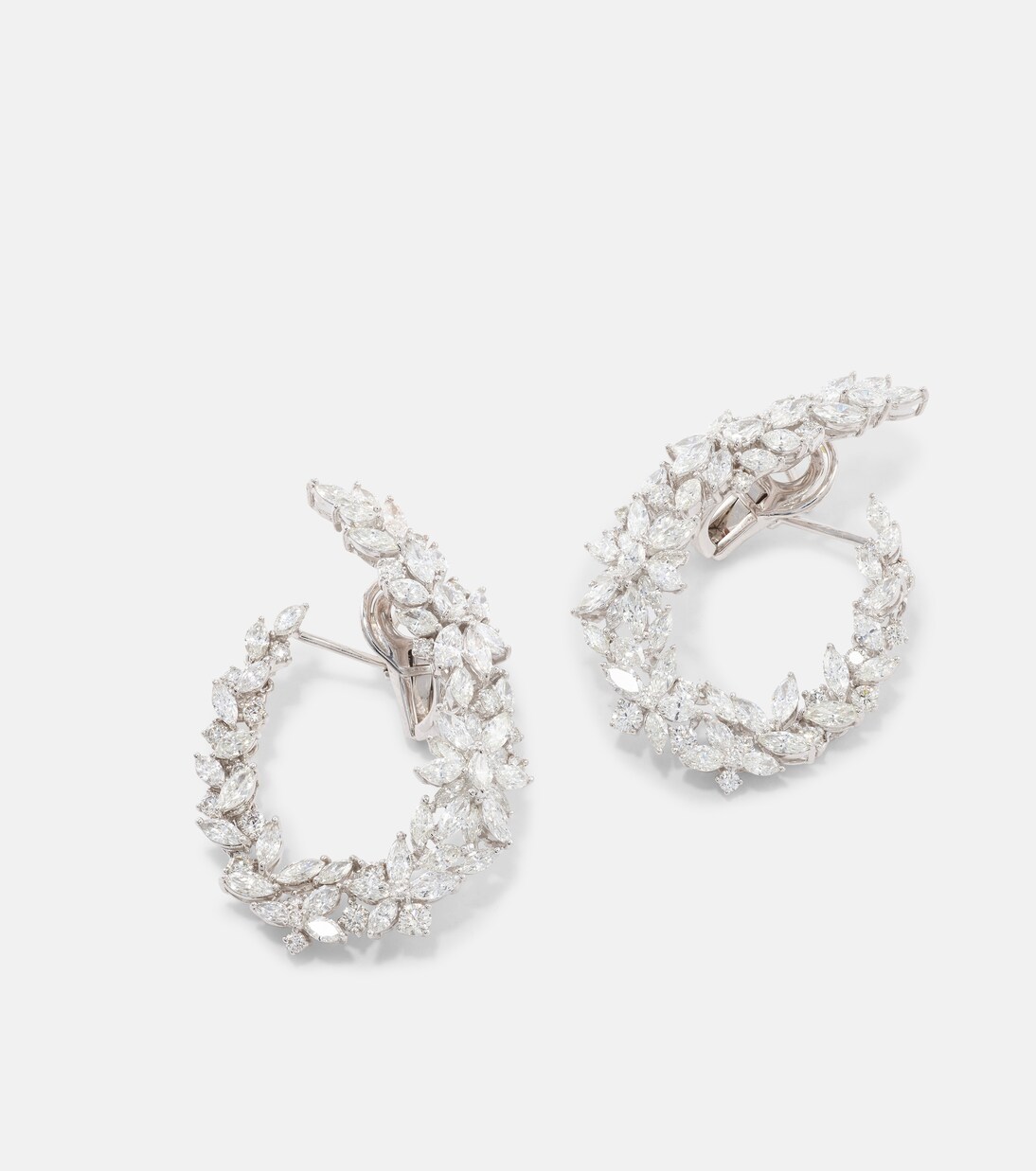Orecchini Y-Couture in oro bianco 18kt con diamanti | Yeprem