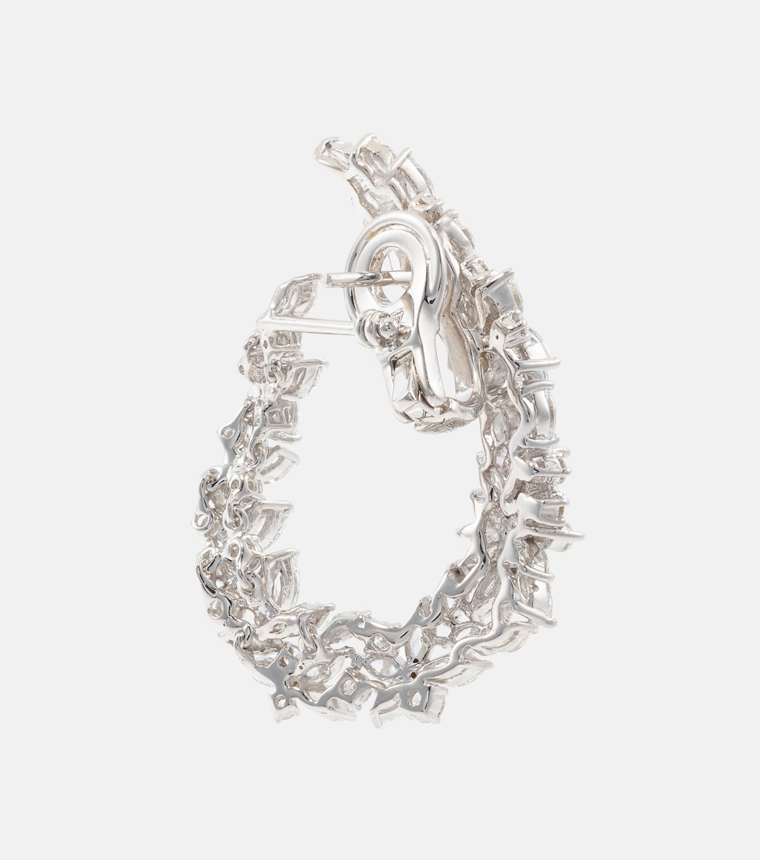 Orecchini Y-Couture in oro bianco 18kt con diamanti | Yeprem