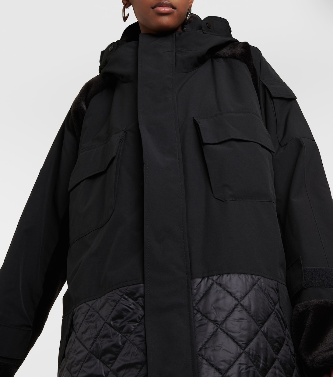 Cappotto con shearling sintetico | Junya Watanabe