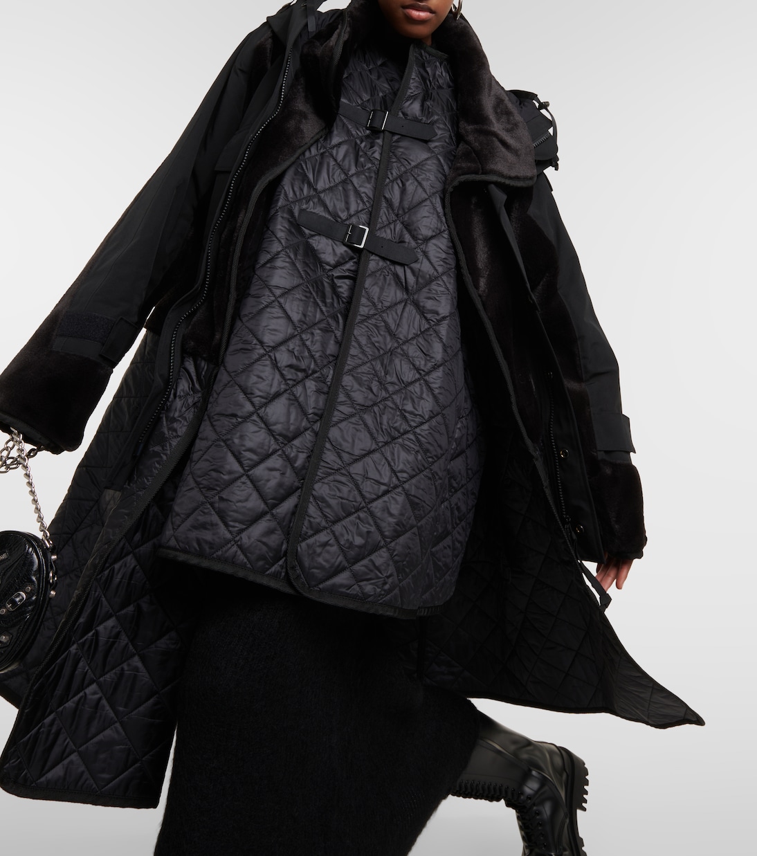 Cappotto con shearling sintetico | Junya Watanabe
