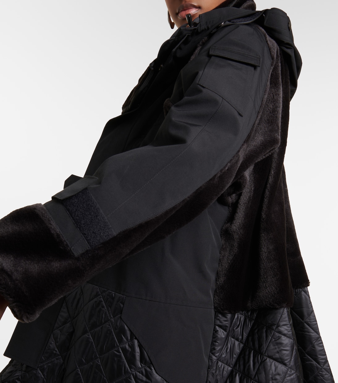 Cappotto con shearling sintetico | Junya Watanabe