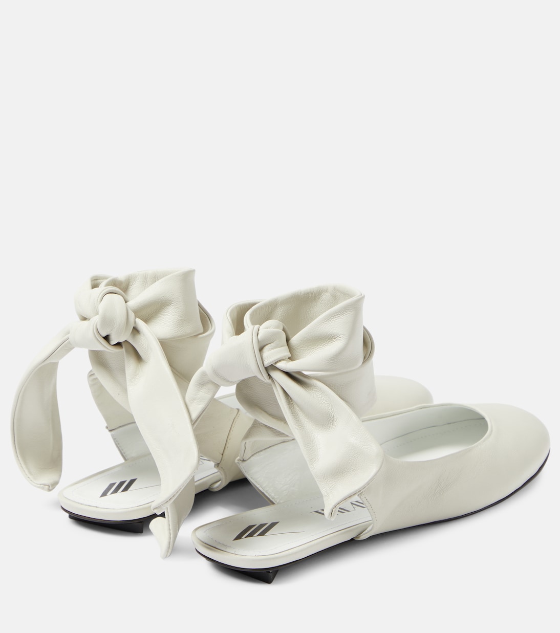 Bridal Cloe leather slingback flats | The Attico