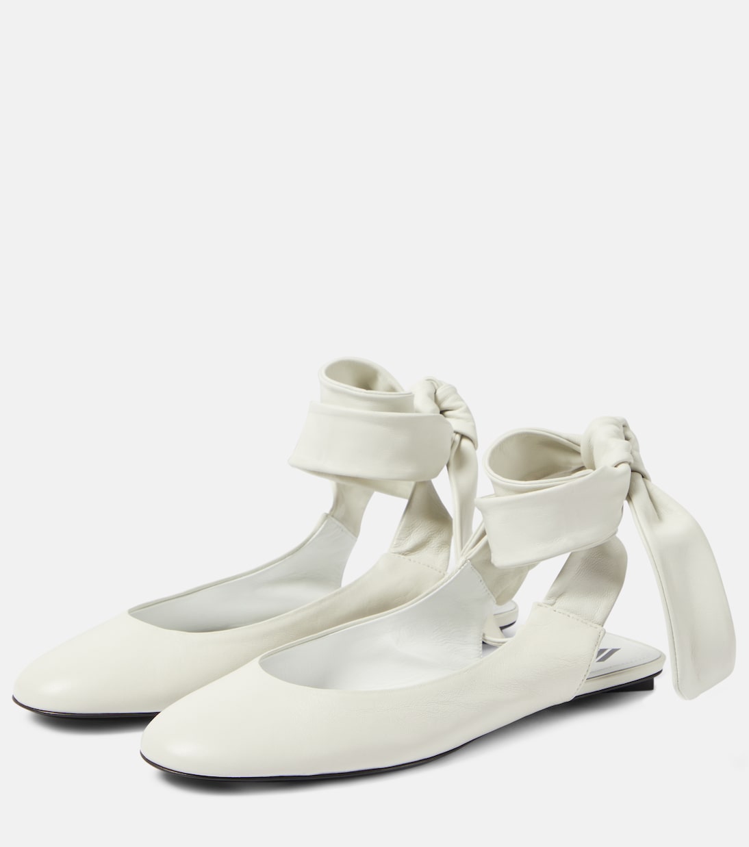 Bridal Cloe leather slingback flats | The Attico
