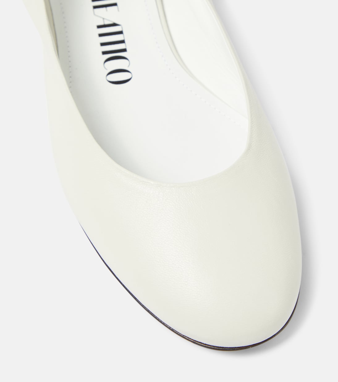 Bridal Cloe leather slingback flats | The Attico