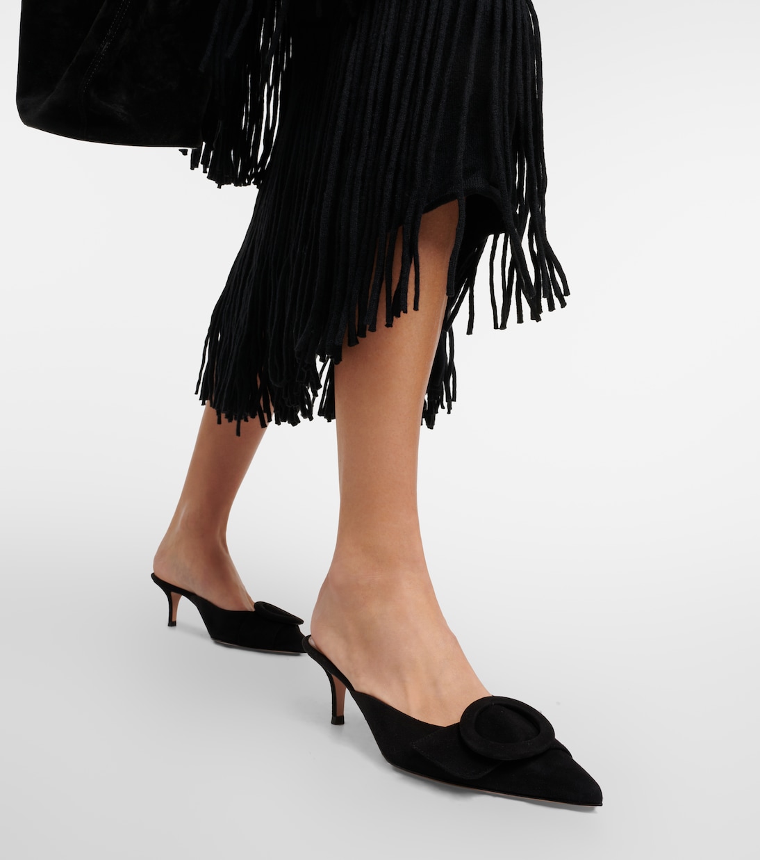 Mules Portofino 55 en daim | Gianvito Rossi