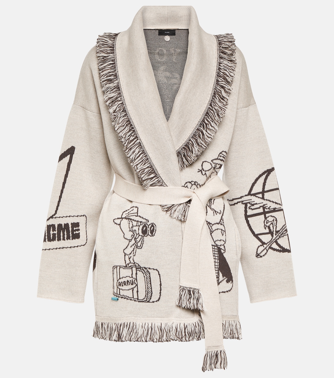 Tour Guides intarsia wool-blend cardigan | Alanui