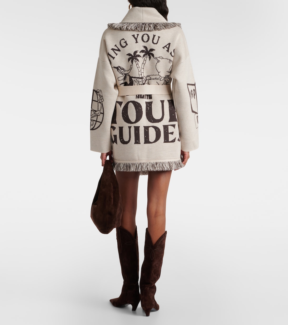 Tour Guides intarsia wool-blend cardigan | Alanui