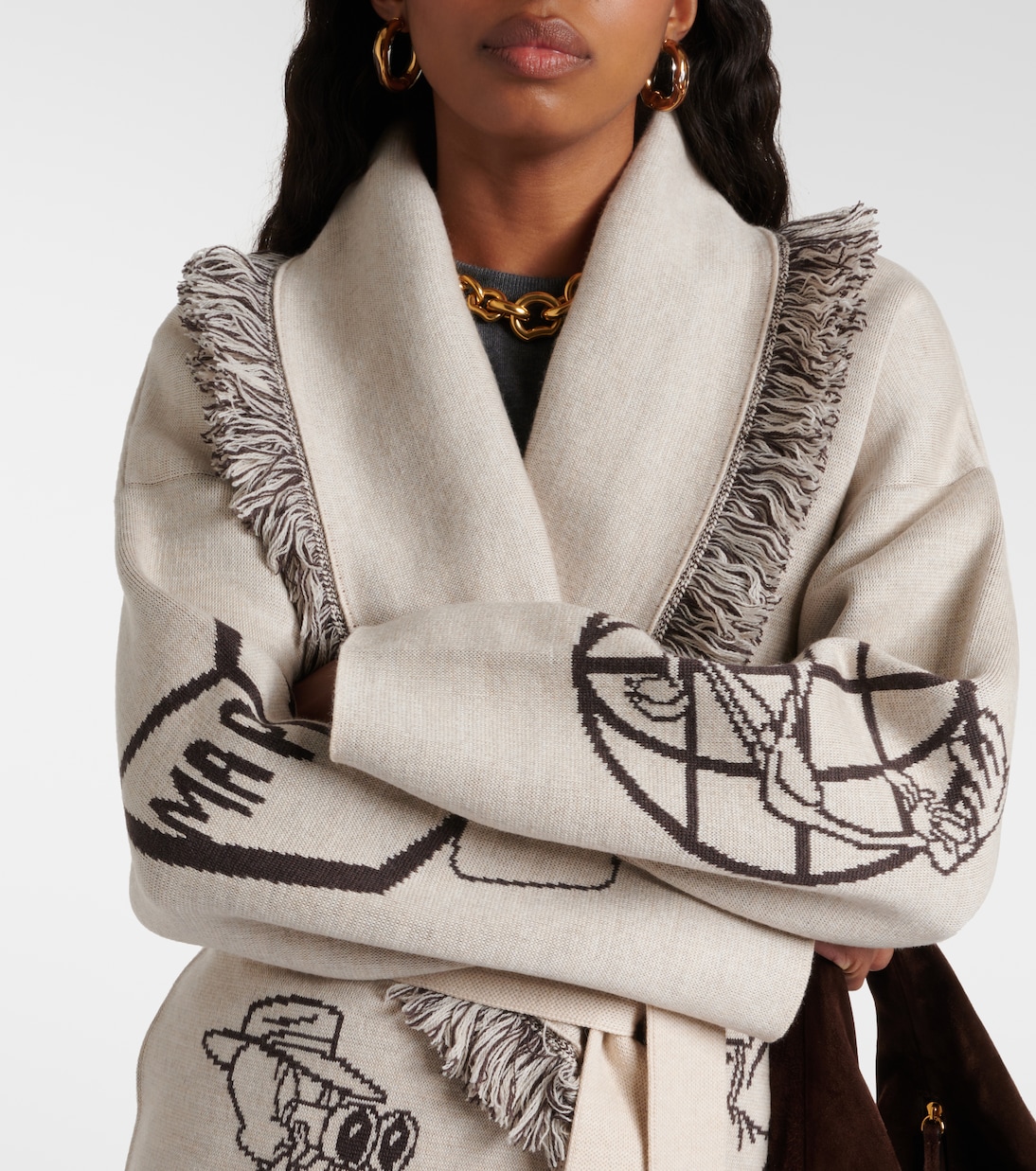 Tour Guides intarsia wool-blend cardigan | Alanui