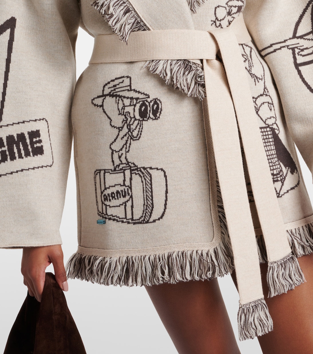 Tour Guides intarsia wool-blend cardigan | Alanui