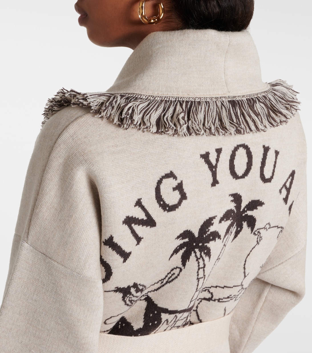 Tour Guides intarsia wool-blend cardigan | Alanui