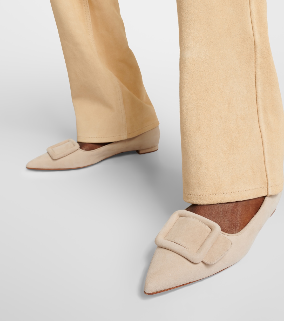 Chaussures plates Maysale en daim | Manolo Blahnik