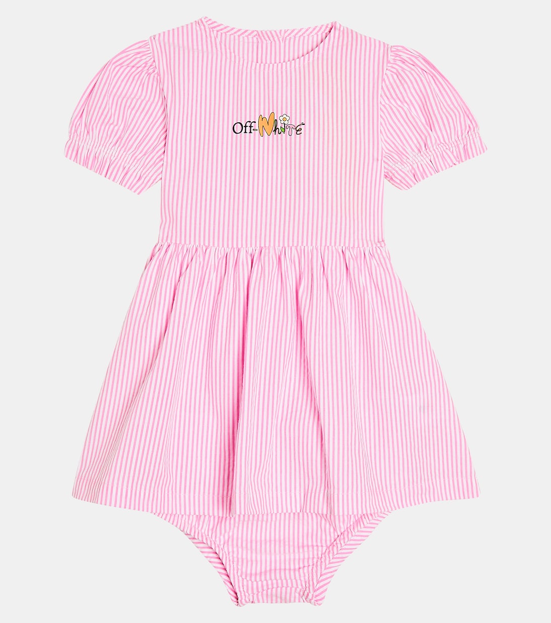 Baby Set Funny Flowers aus Kleid und Höschen | Off-White Kids