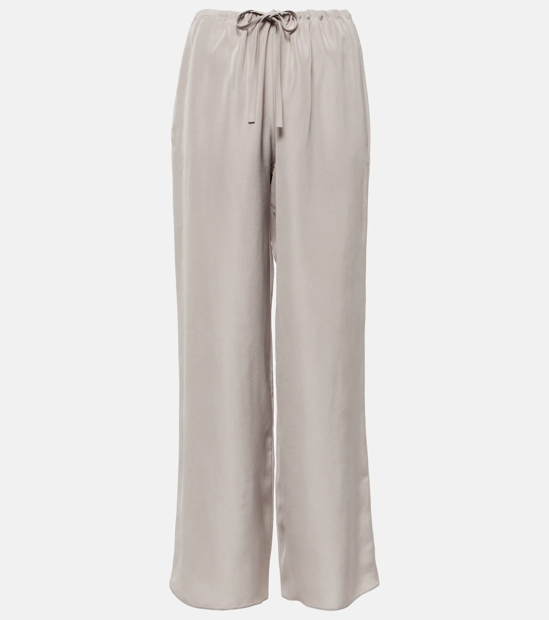 Pantalones anchos Jugi de seda de tiro alto | The Row