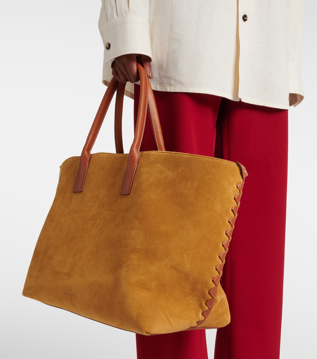 Borsa Cabat Large in suede | Bottega Veneta