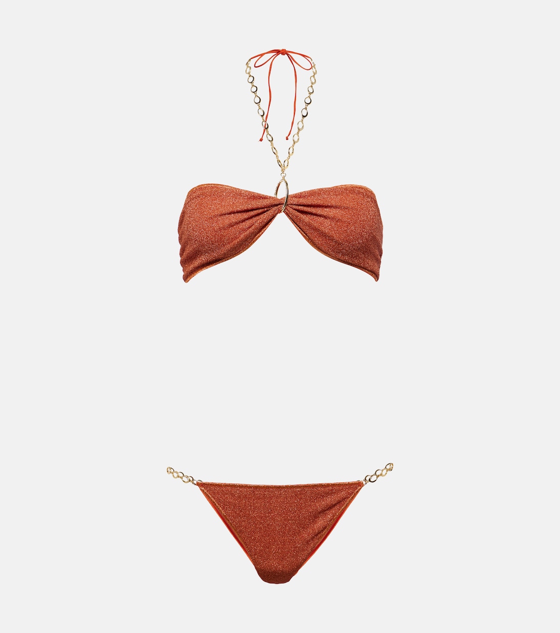 Bikini Lumière O Chain in lamé | Oséree