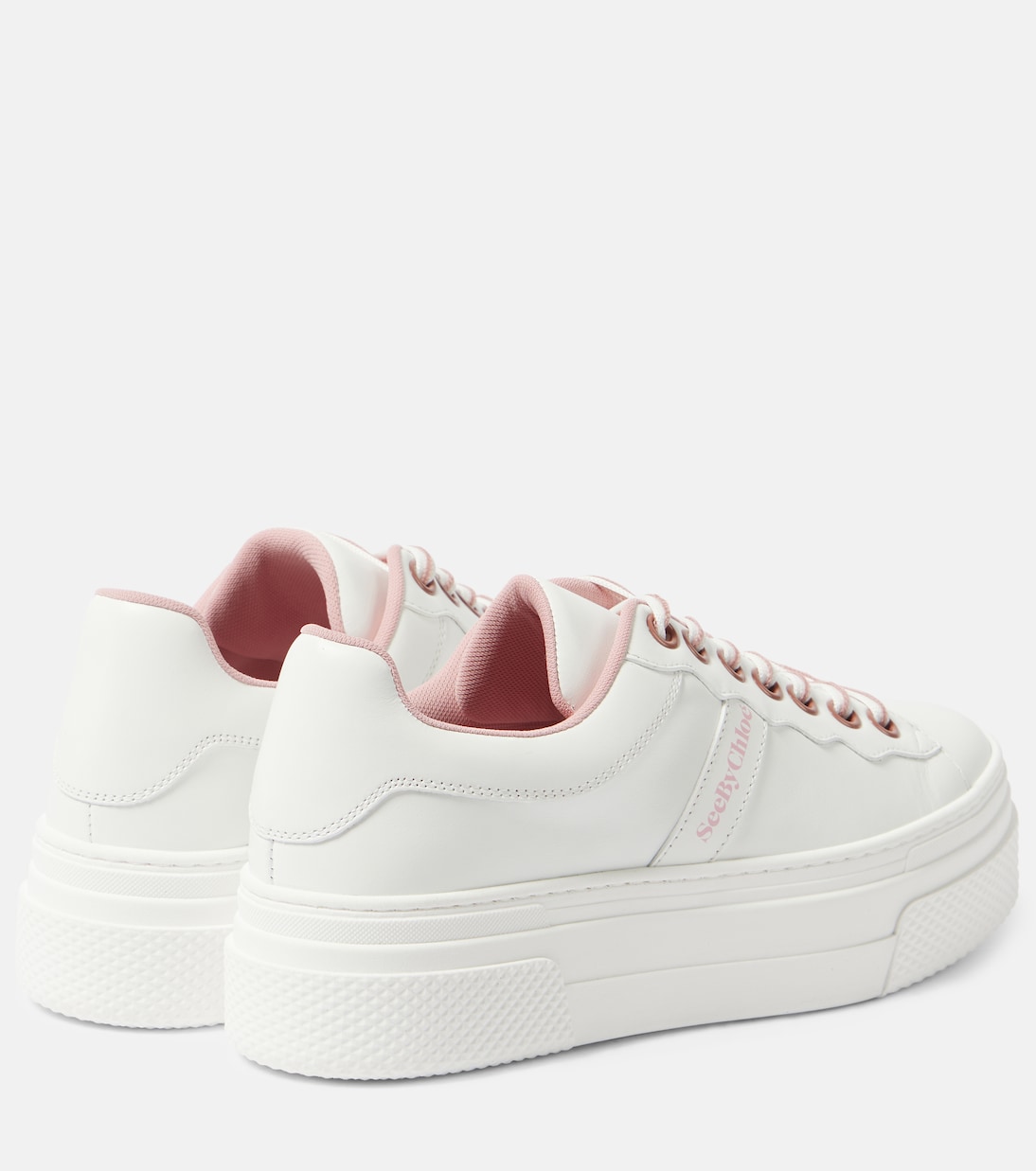 【関税込み】See by Chloe ホワイト Essie スニーカー Essie leather sneakers in white - See By Chloe | Mytheresa