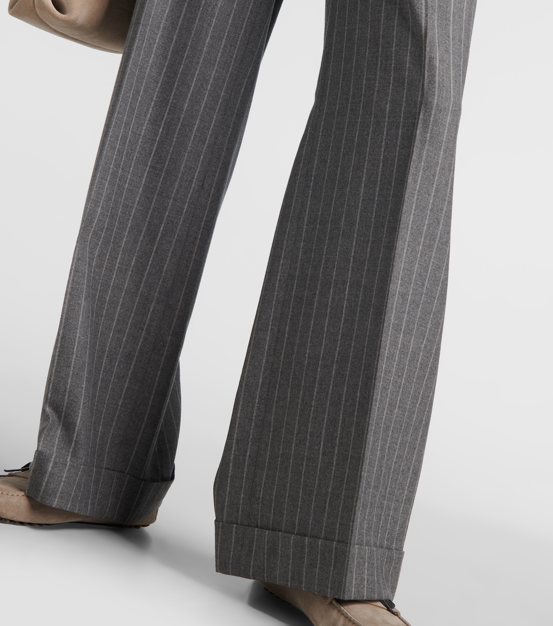Pantaloni a gamba larga in lana vergine  | Brunello Cucinelli