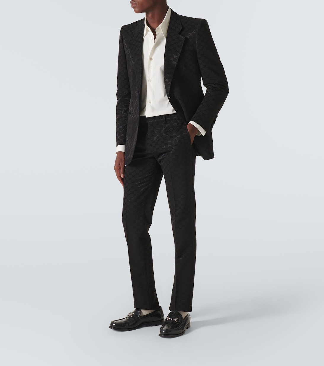 Blazer in misto cotone GG | Gucci