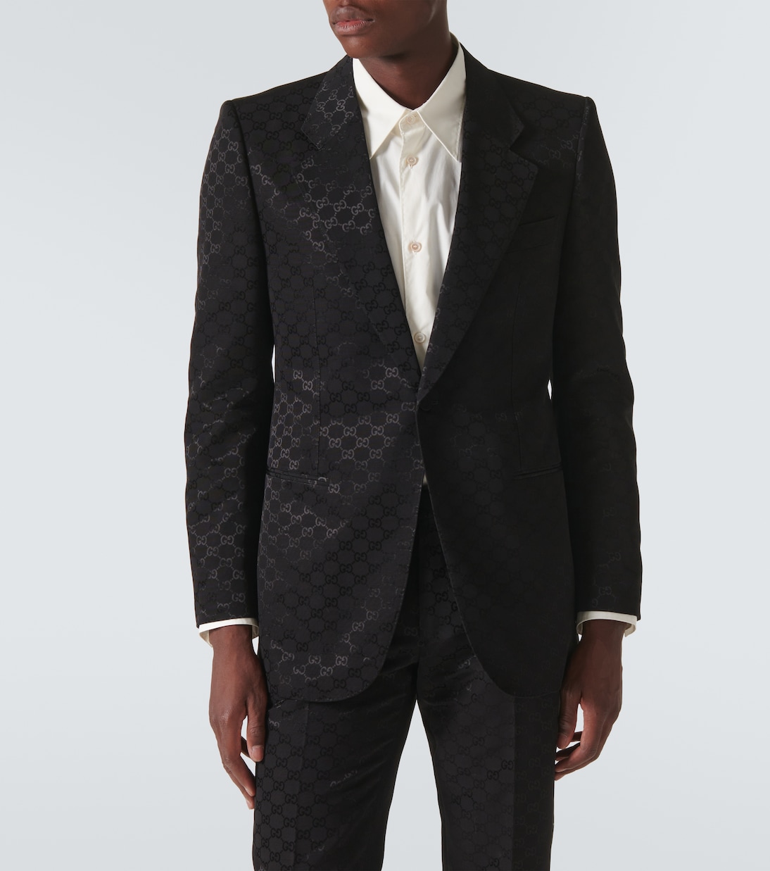 Blazer in misto cotone GG | Gucci