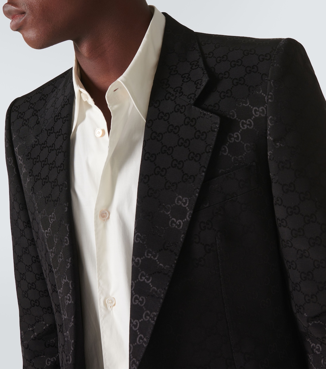 Blazer in misto cotone GG | Gucci