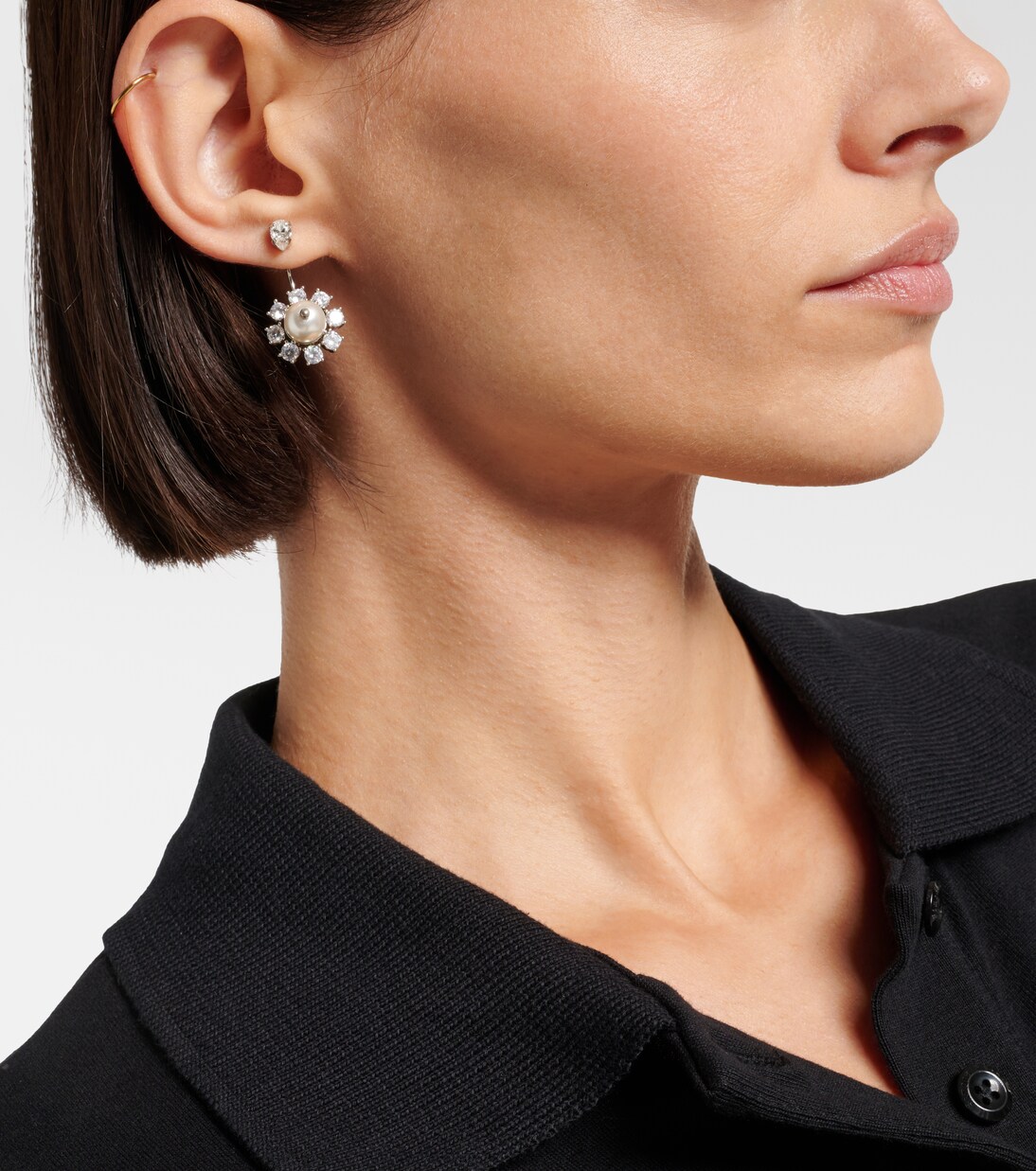 Orecchini Daisy con cristalli e perle bijoux | Simone Rocha