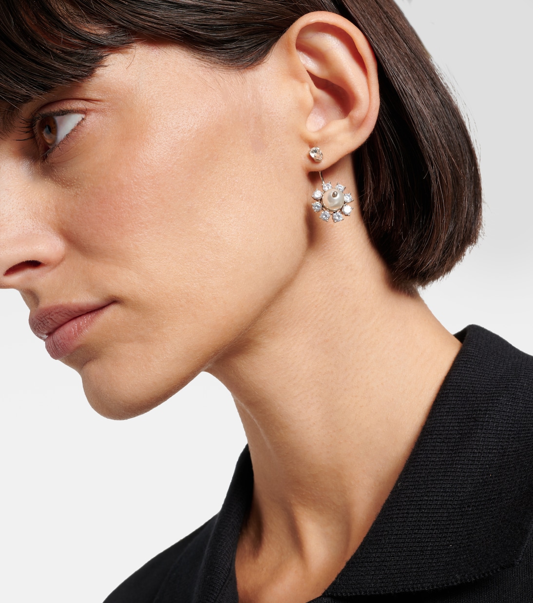 Orecchini Daisy con cristalli e perle bijoux | Simone Rocha