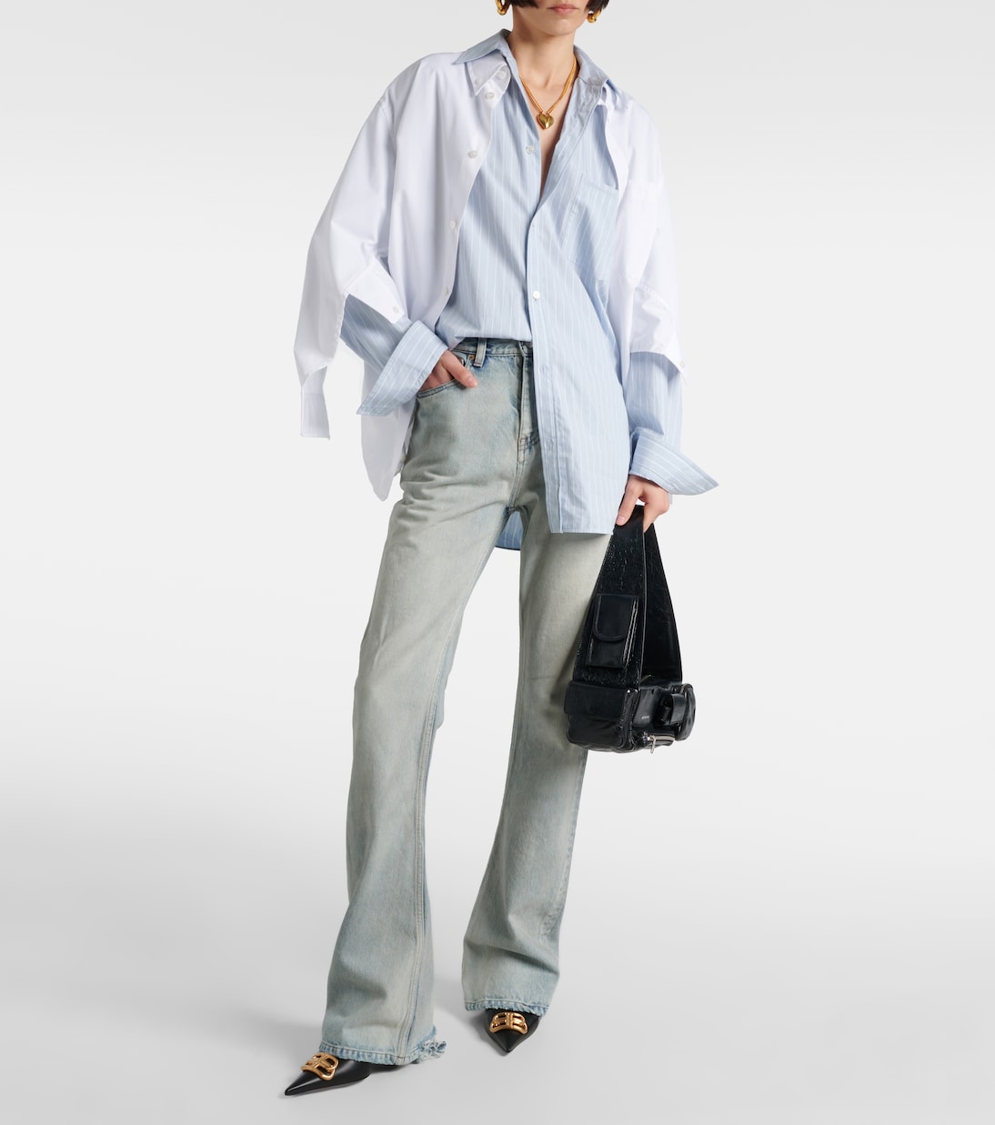 Mules Square Knife BB 80 en cuir | Balenciaga