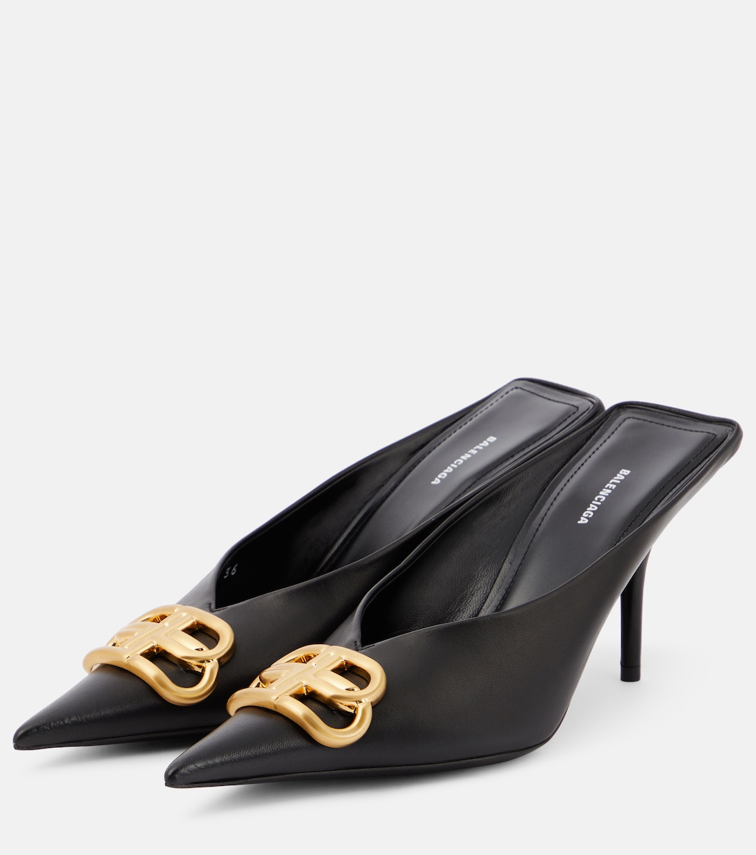 Mules Square Knife BB 80 en cuir | Balenciaga