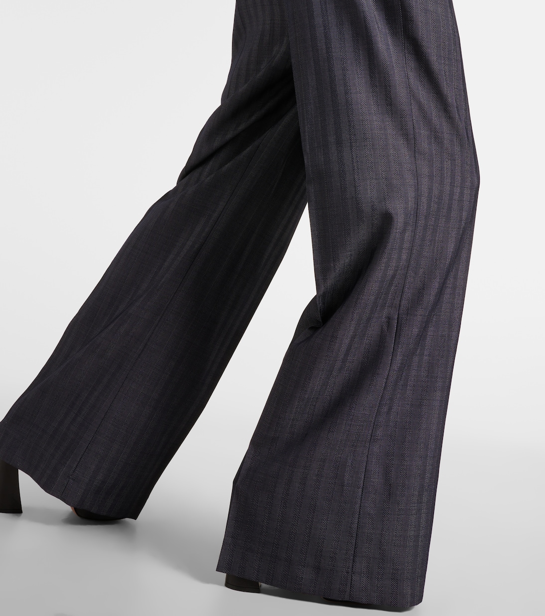 Pleated wool-blend wide-leg pants | Etro