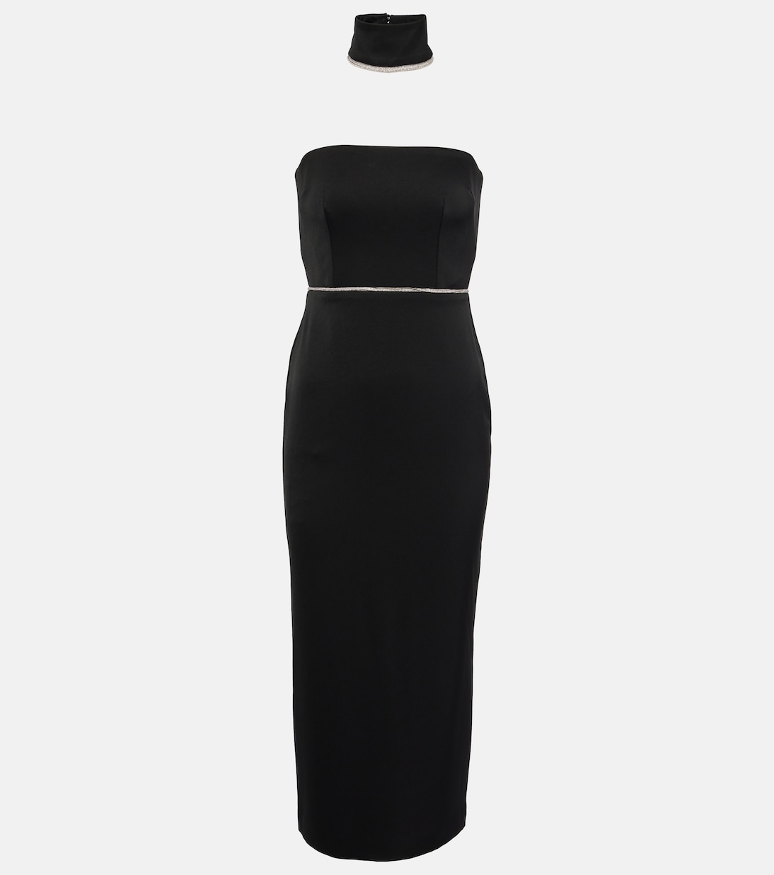 Verziertes Midikleid aus Satin | Alex Perry