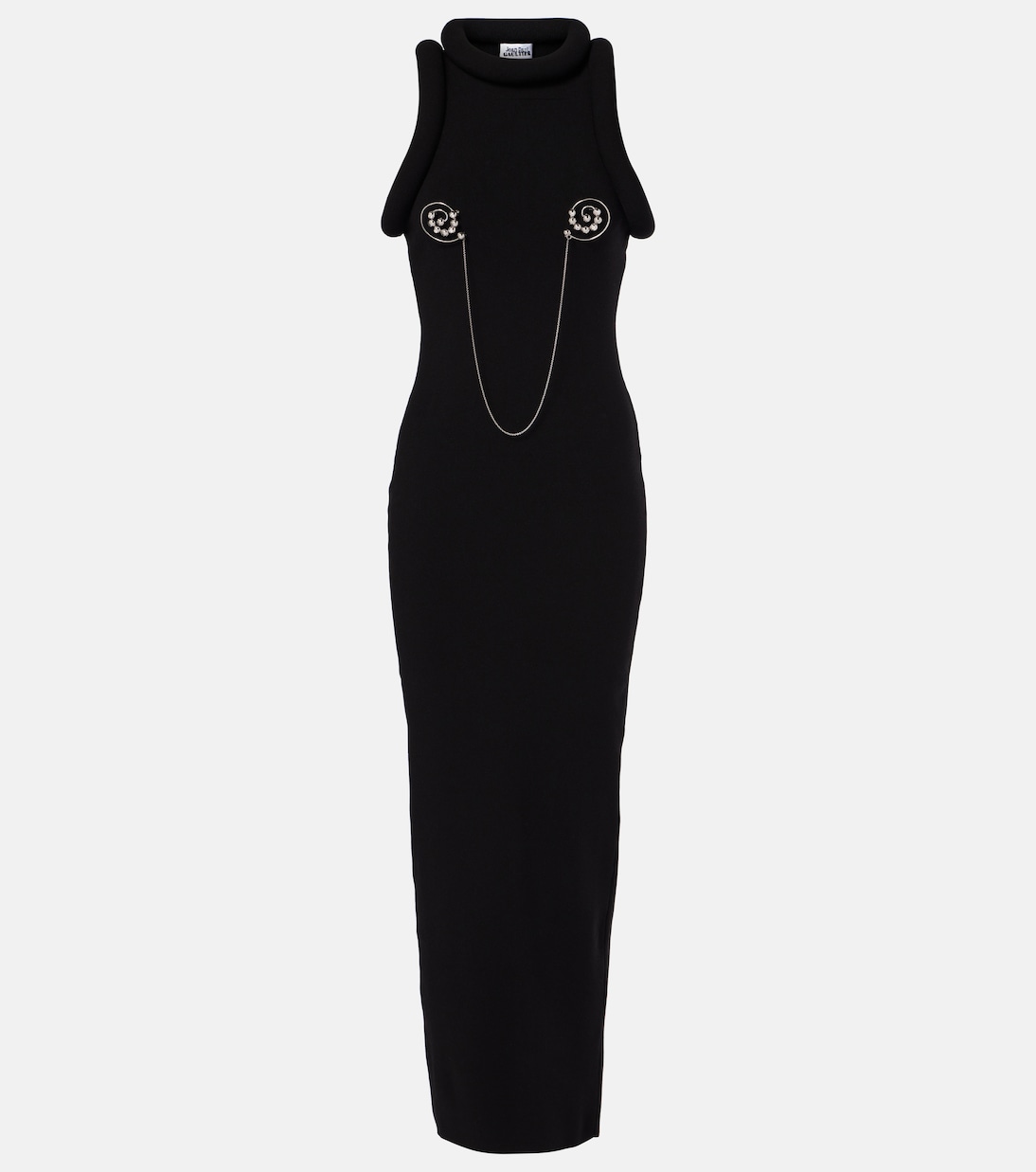 Verziertes Maxikleid 3D aus Jersey | Jean Paul Gaultier
