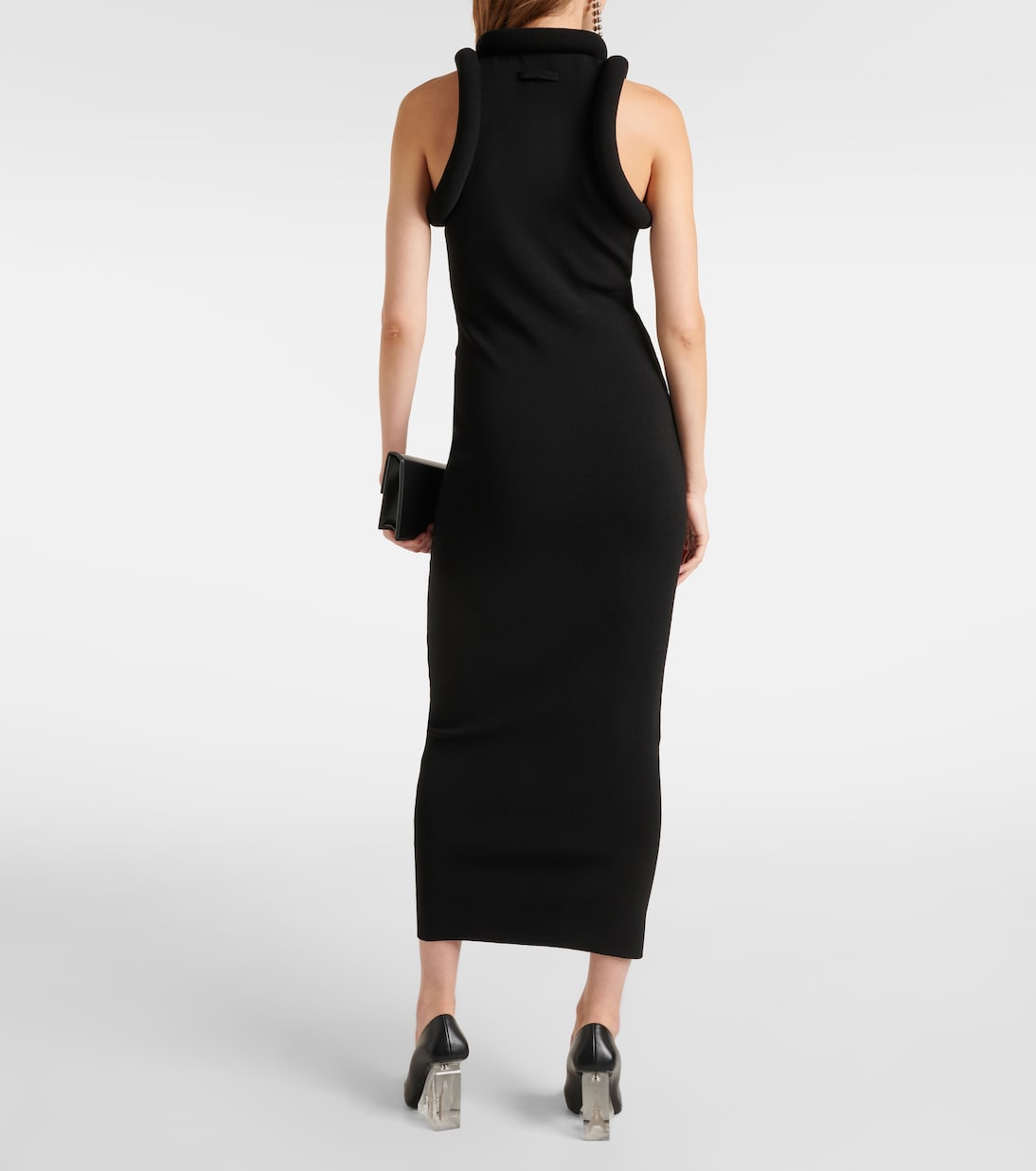 Verziertes Maxikleid 3D aus Jersey | Jean Paul Gaultier
