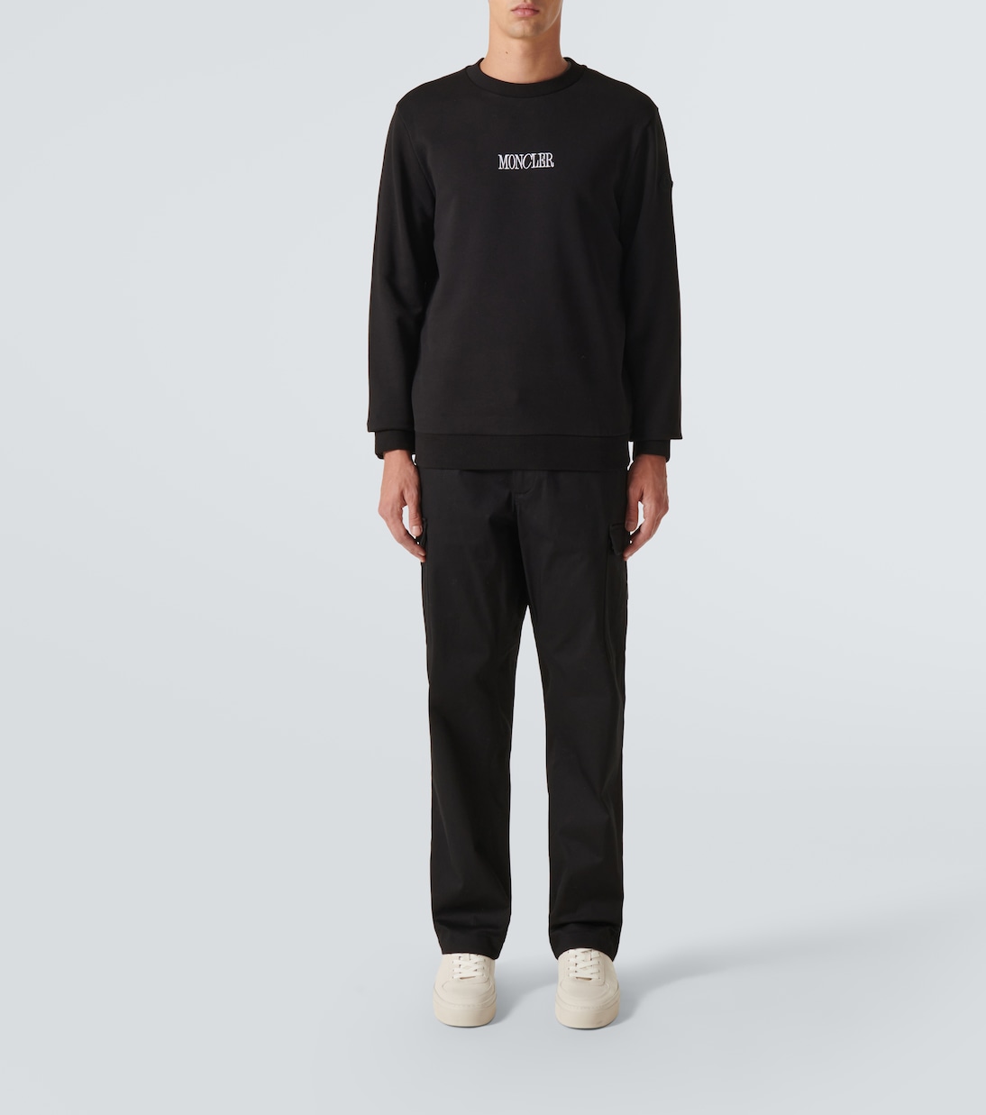 Sudadera de algodón con logo bordado | Moncler