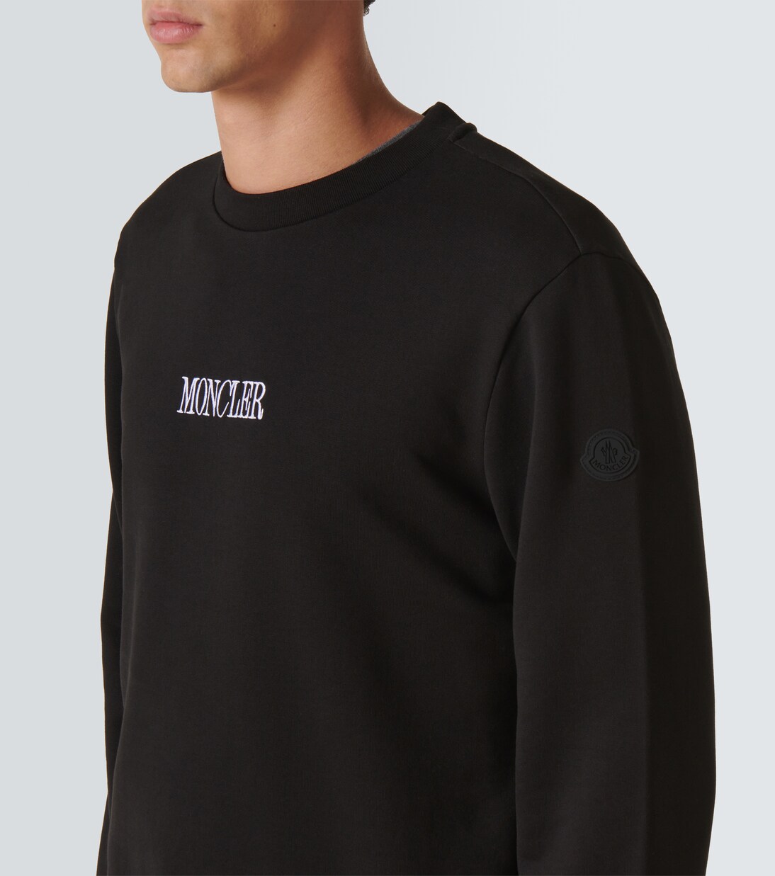 Moncler logo embroidered sweatshirt outlet
