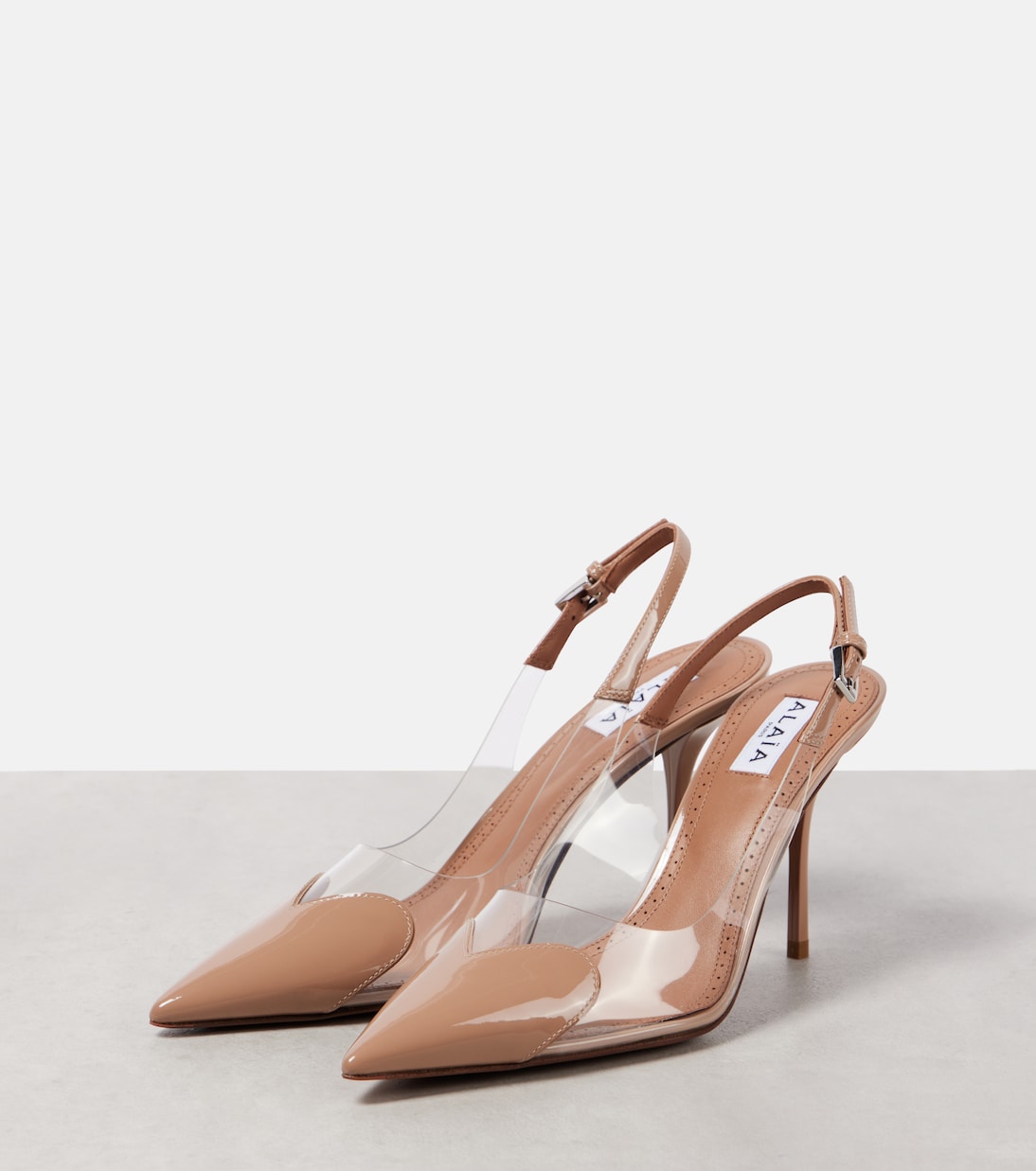 Escarpins Le Cœur 90 en cuir verni et PU | Alaïa