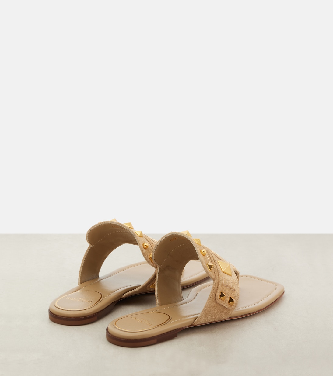 VALENTINO GARAVANI Sandali in Pelle Scamosciata con Zeppa Stile Plaster Caster