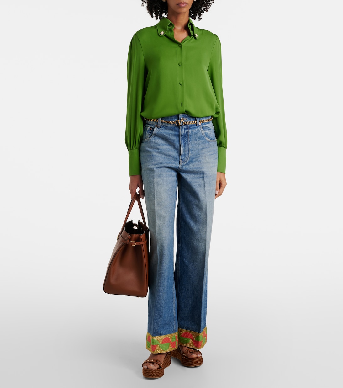Rockstud Torchon leather espadrilles | Valentino Garavani