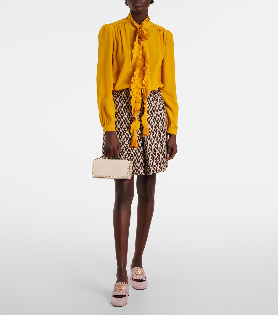 Portefeuille à chaîne Rockstud en cuir | Valentino Garavani