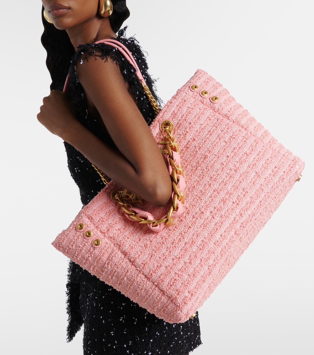 Cabas 1945 en raphia et cuir | Balmain