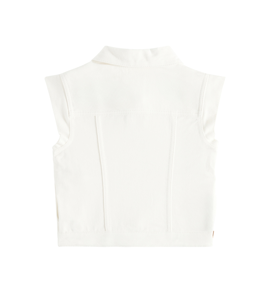 Logo embroidered denim vest | Chloé Kids