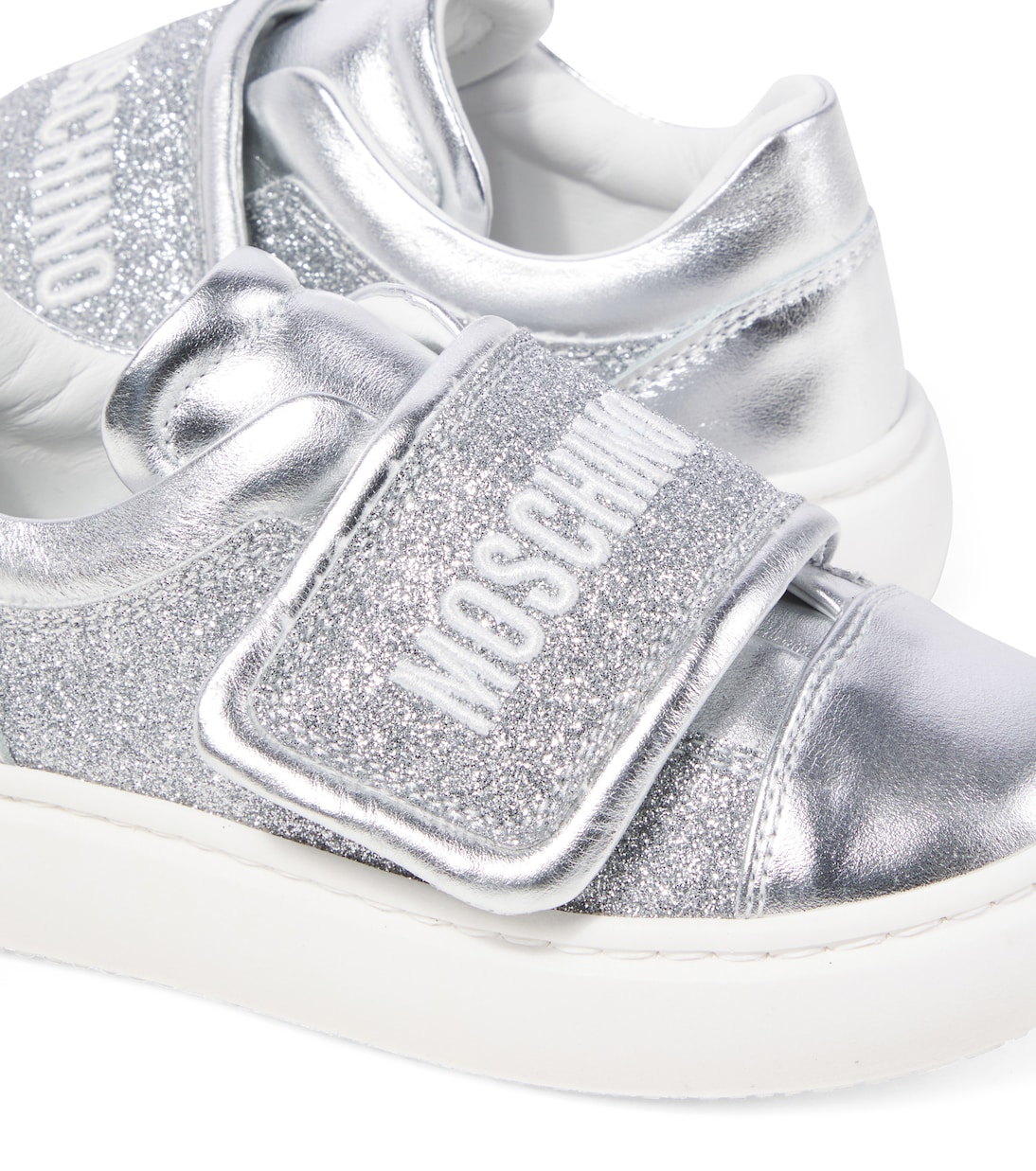 Sneakers in pelle con logo | Moschino Kids