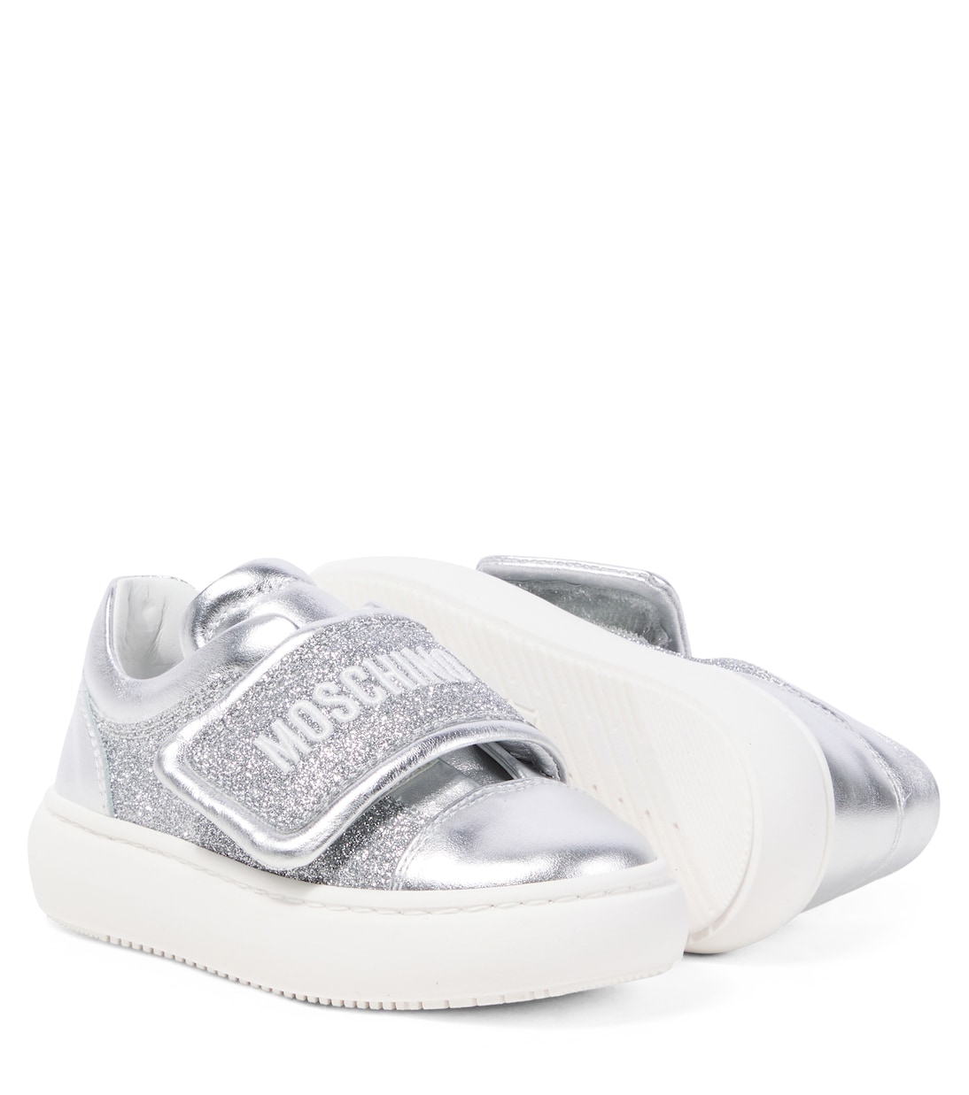 Sneakers in pelle con logo | Moschino Kids