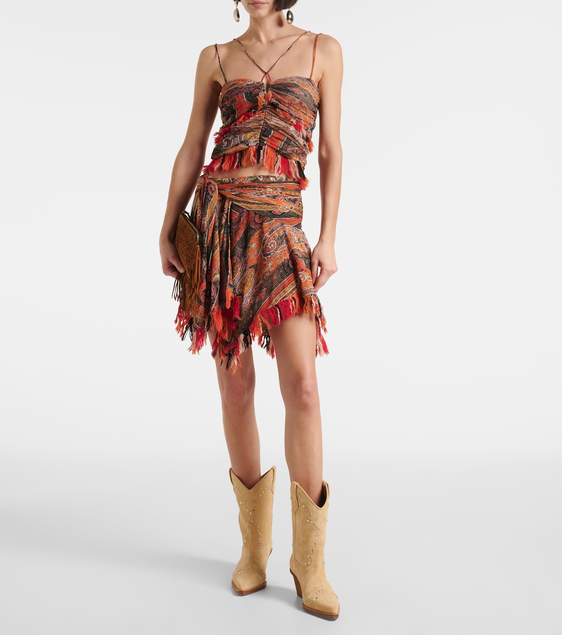 Stivali da cowboy in pelle scamosciata Paris Texas, stile Janice, ideali per giovani