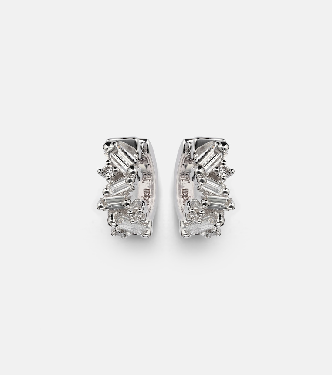 Boucles d'oreilles Frenzy en or blanc 18 ct et diamants | Suzanne Kalan
