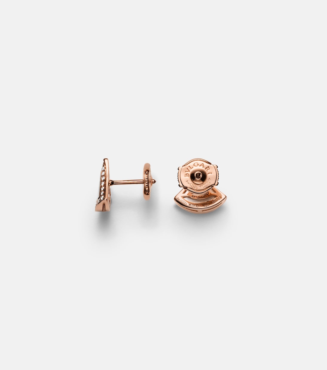 Boucles d'oreilles Divas' Dream en or rose 18 ct, nacre et diamants | Bvlgari