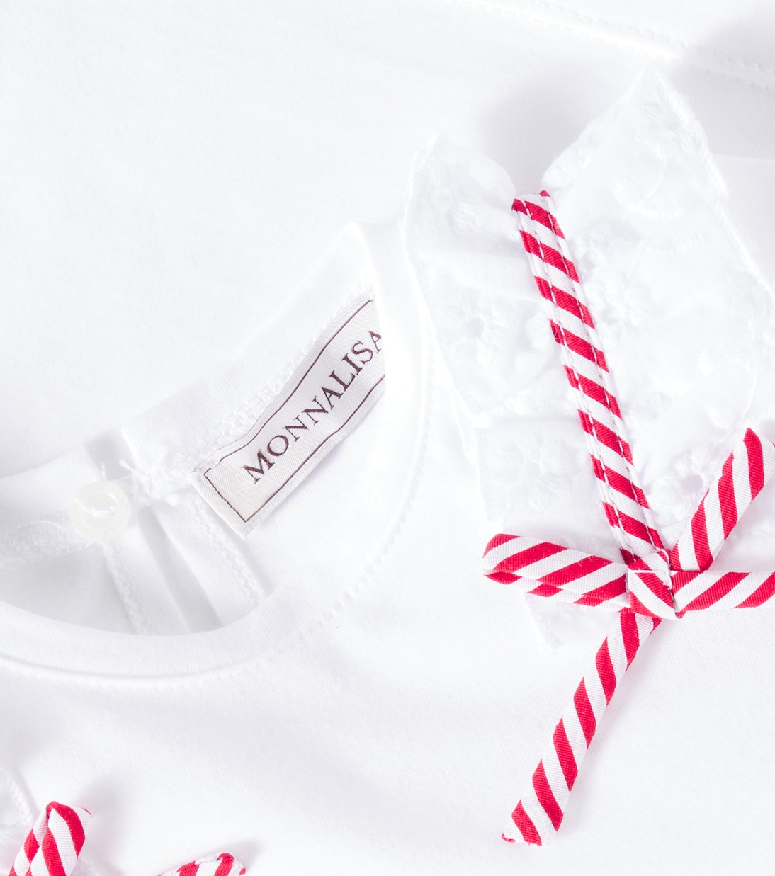 T-shirt in jersey di cotone con volant | Monnalisa